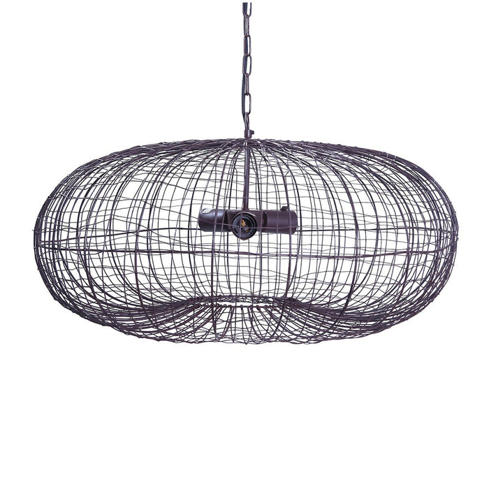 Buy Pendant Lights Australia Lobster 3 Light Wire Weave Ellipse Pendant Antique Copper - ZAF10323