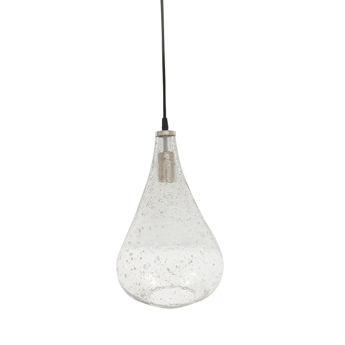 Buy Pendant Lights Australia Lustre Teardrop 1 Light Stone Effect Glass Teardrop Pendant Clear - ZAF10343