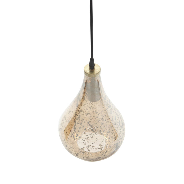 Buy Pendant Lights Australia Lustre Teardrop 1 Light Stone Effect Glass Teardrop Pendant Pale Gold - ZAF10341