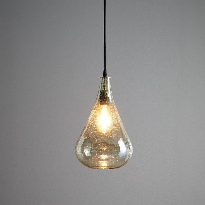 Buy Pendant Lights Australia Lustre Teardrop 1 Light Stone Effect Glass Teardrop Pendant Pale Green - ZAF10342
