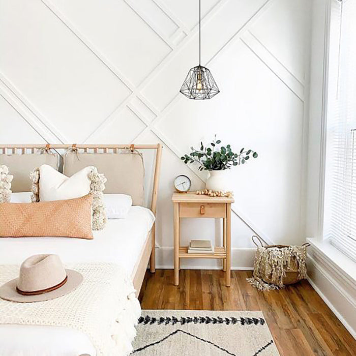 Buy Pendant Lights Australia Interior Iron Cage 1 Light Pendant Black & Brass - MARTE1