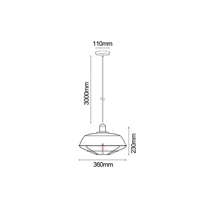 Buy Pendant Lights Australia MATRIX Iron Dome & Cage 1 Light Pendant White - MATRIX-W