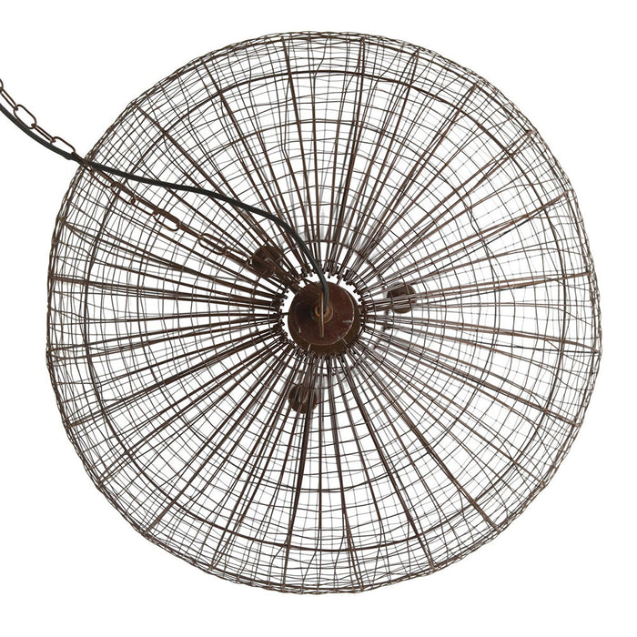 Buy Pendant Lights Australia Cray Ball Large 3 Light Wire Weave Ball Pendant Antique Copper - ZAF11135