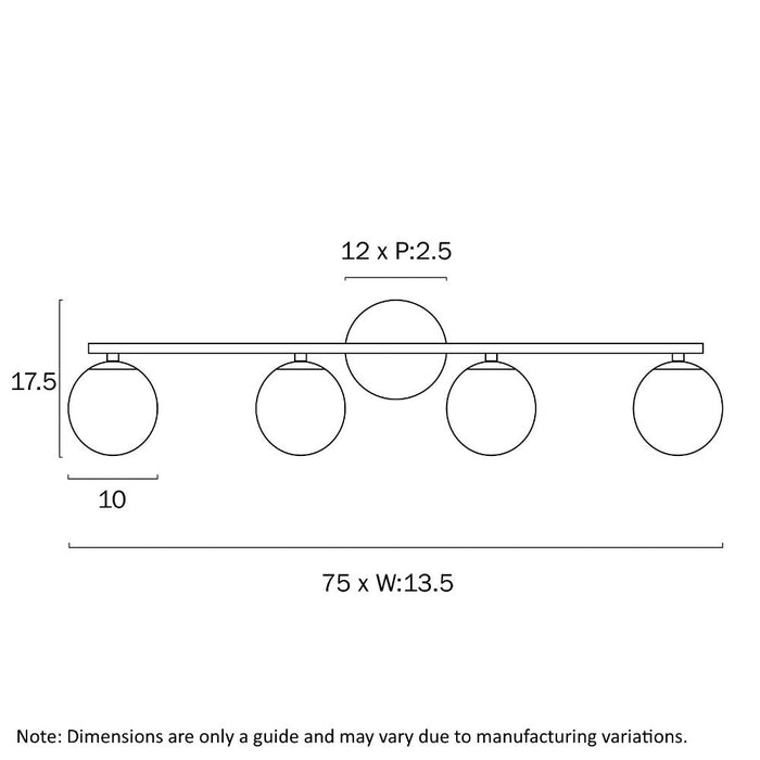 Buy Bathroom Vanity Lights Australia Moran Bathroom Vanity 4 Lights Black Metal - MORAN WB04-BKOP