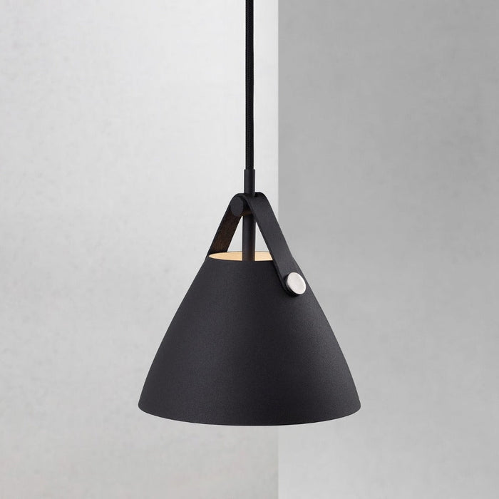 Buy Pendant Lights Australia Strap Pendant Light W165mm Black Metal - 84303003