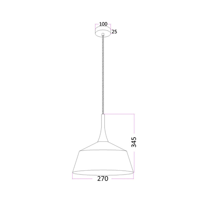 Buy Pendant Lights Australia NORDIC Angled Dome Pendant Light Small White - NORDIC1