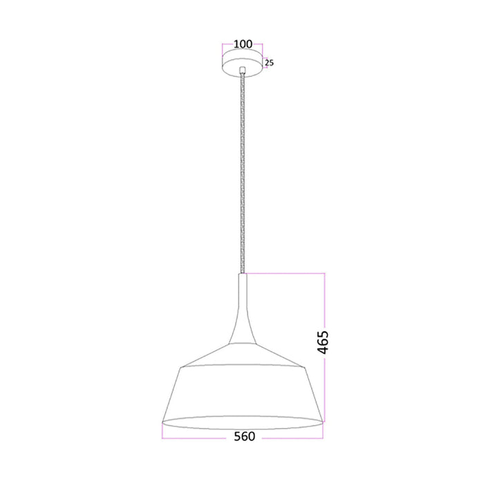 Buy Pendant Lights Australia NORDIC Angled Dome Pendant Light Large White - NORDIC5