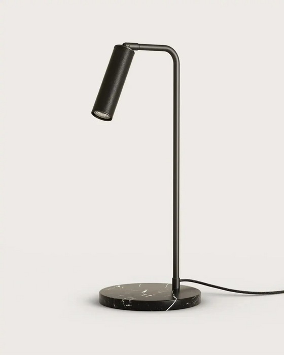 Tura LED Table Lamp 5W 2700K Black Leather - ARO.S1313/NEG-NEG