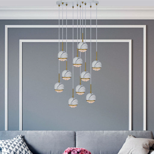 Buy Cluster Pendants Australia Oneta Pendant 10 Lights White Iron - ONETA PE10-WHCL