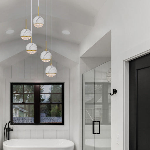 Buy Cluster Pendants Australia Oneta 5 Lights Pendant Lights White Iron - ONETA PE05-WHCL