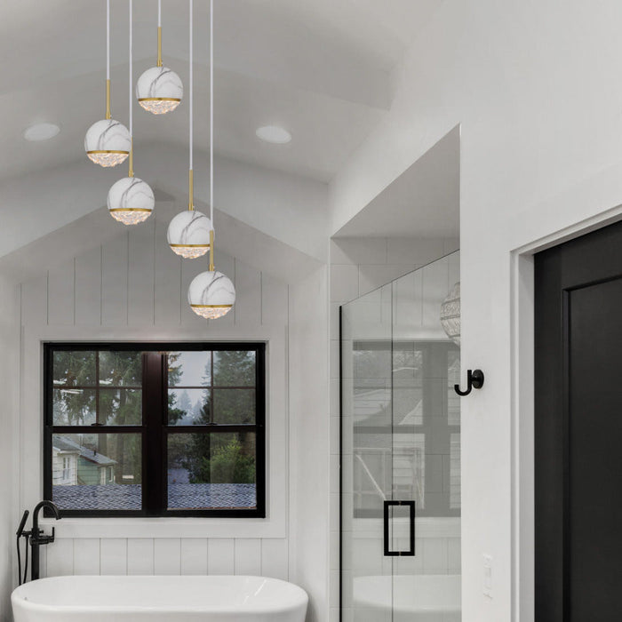 Buy Cluster Pendants Australia Oneta 5 Lights Pendant Lights White Iron - ONETA PE05-WHCL