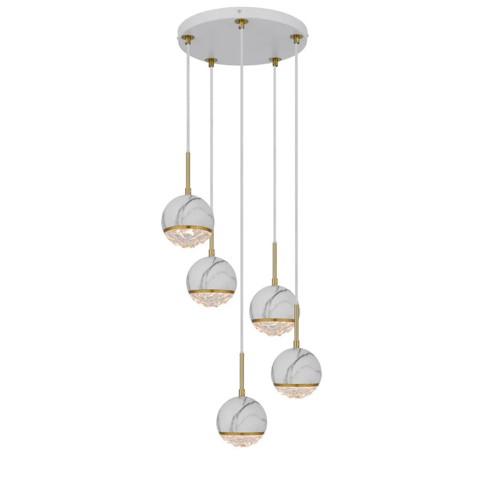 Buy Cluster Pendants Australia Oneta 5 Lights Pendant Lights White Iron - ONETA PE05-WHCL