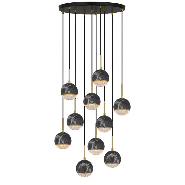 Buy Cluster Pendants Australia Oneta Pendant 10 Lights Black Iron - ONETA PE10-BKCL
