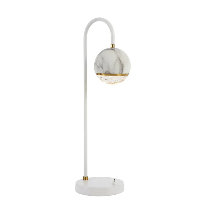 Buy Table Lamps Australia Oneta Table Lamp White Matt Iron Clear Acrylic - ONETA TL-WHCL