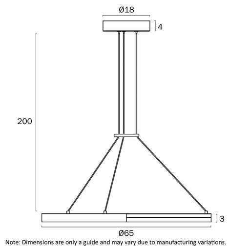Buy LED Pendants Australia OSTROM LED Pendant W650mm Gold 3000K - OSTROM PE65-CG