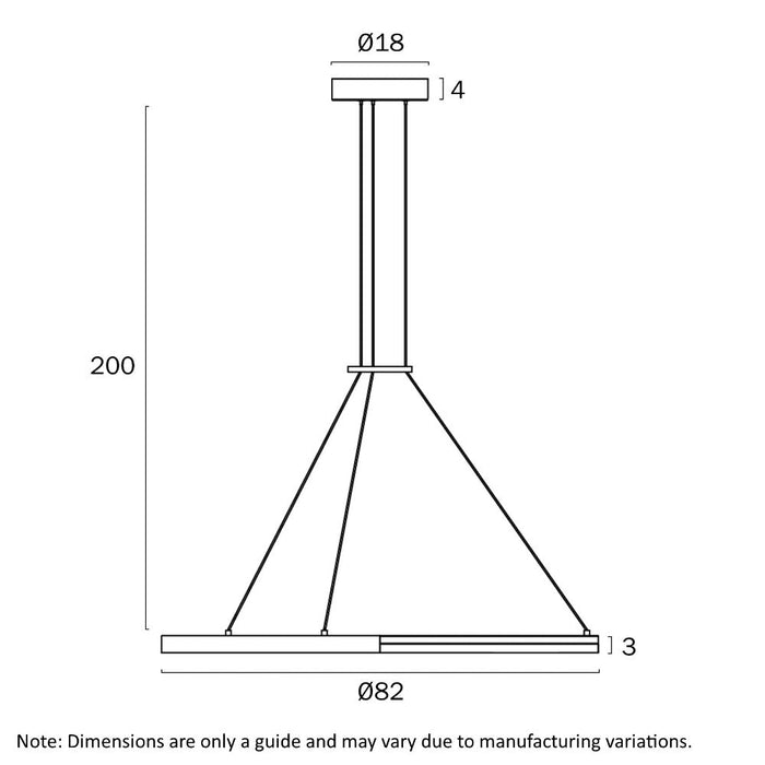 Buy LED Pendants Australia OSTROM LED Pendant W820mm Gold 3000K - OSTROM PE80-CG