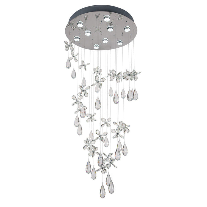 Buy Pendant Lights Australia Paradis 9 Light Crystal Pendant Chrome & Clear - PARADIS PE135-CH