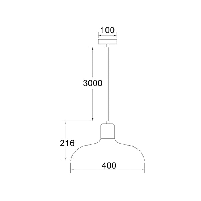 Buy Pendant Lights Australia PASTEL Dome Shape 1 Light Pendant White With Copper Lampholder Cover - PASTEL08