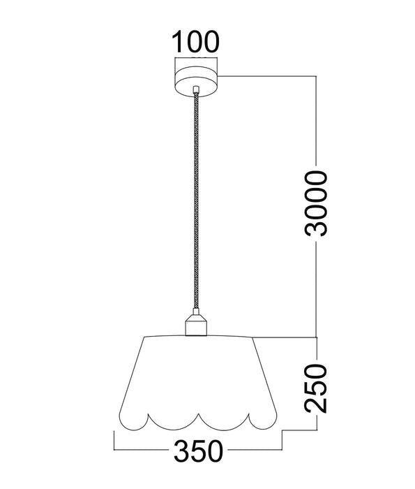 Penshade Flower Pattern Pendant Light Iron White - PENSHADE2