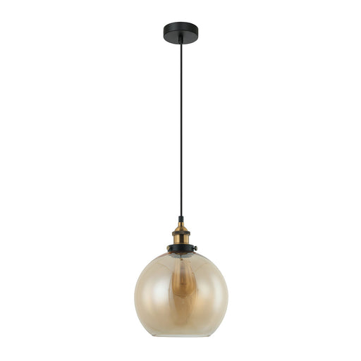 Buy Pendant Lights Australia Interior Amber Wine Glass Shape With Antique Brass Highlight 1 Light Pendant - PESINI3