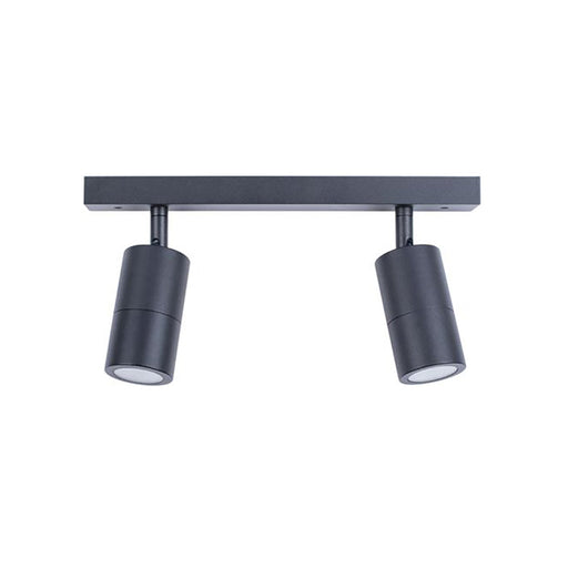 Buy Outdoor Ceiling Spotlights Australia GU10 Exterior Adjustable Head 2 Light Spotlight Black IP44 - PG2BARBL