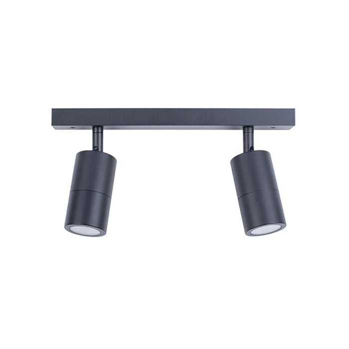 Buy Outdoor Ceiling Spotlights Australia GU10 Exterior Adjustable Head 2 Light Spotlight Black IP44 - PG2BARBL