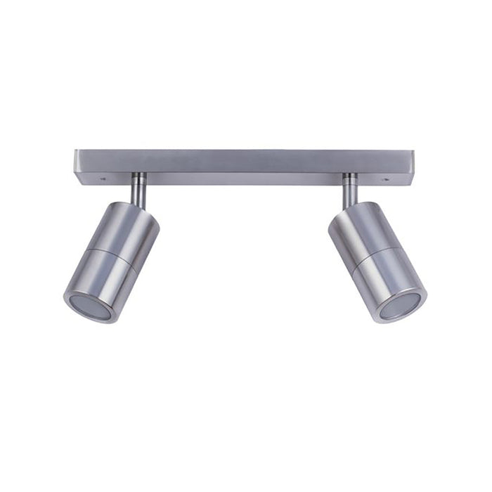 Buy Outdoor Ceiling Spotlights Australia GU10 Exterior Adjustable Head 2 Light Spotlight Titanium IP44 - PG2BART