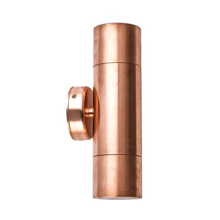 Buy Up / Down Wall Lights Australia GU10 Exterior Double Fixed Up/Down Wall Pillar Light Copper IP65 - PGUDC