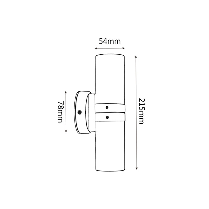 Buy Up / Down Wall Lights Australia MR16 12V Exterior Double Fixed Up/Down Wall Pillar Light Copper IP54 - PMUDCEC