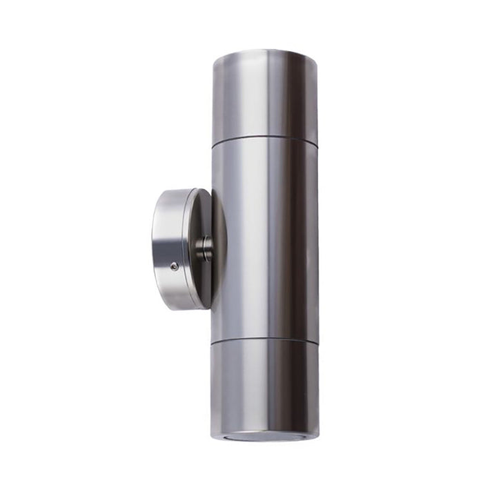 Buy Up / Down Wall Lights Australia GU10 Exterior Double Fixed Up/Down Wall Pillar Light Titanium IP65 - PGUDT