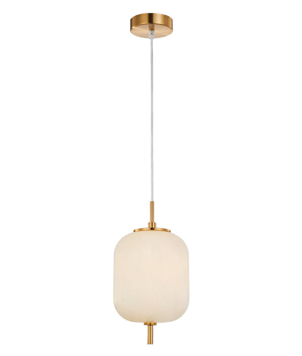 Pino Jar Pendant Light Iron & Glass Opal Matte - PINO3