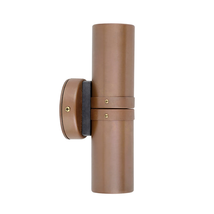 Buy Up / Down Wall Lights Australia MR16 12V Exterior Double Fixed Up/Down Wall Pillar Light Aged Copper IP54 - PMUDCECA
