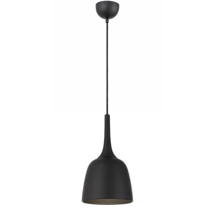 Buy Pendant Lights Australia Polk-20 1 Light Pendant Black Brushed, Black POLK PE20-BKB