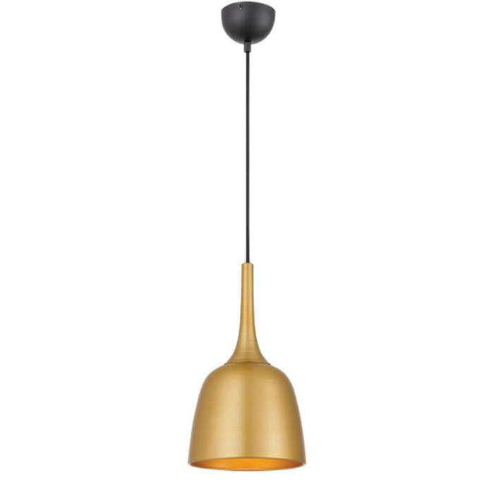 Buy Pendant Lights Australia Polk-20 1 Light Pendant Gold Brushed, Black POLK PE20-GDB