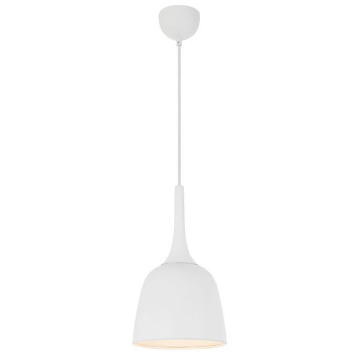 Buy Pendant Lights Australia Polk-20 1 Light Pendant White Brushed, White POLK PE20-WHB