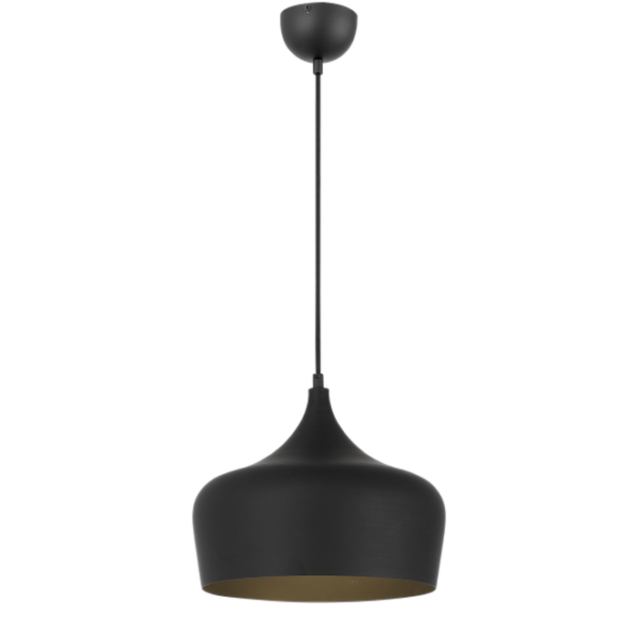 Buy Pendant Lights Australia Polk-30 1 Light Pendant Black Brushed, Black POLK PE30-BKB