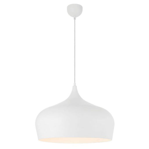 Buy Pendant Lights Australia Polk-45 1 Light Pendant White Brushed, White POLK PE45-WHB