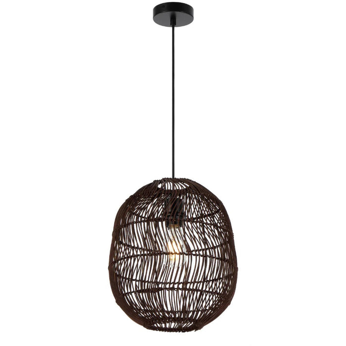 Buy Pendant Lights Australia Rana Pendant Light W300mm Brown Rattan - RANA PE30-BRN