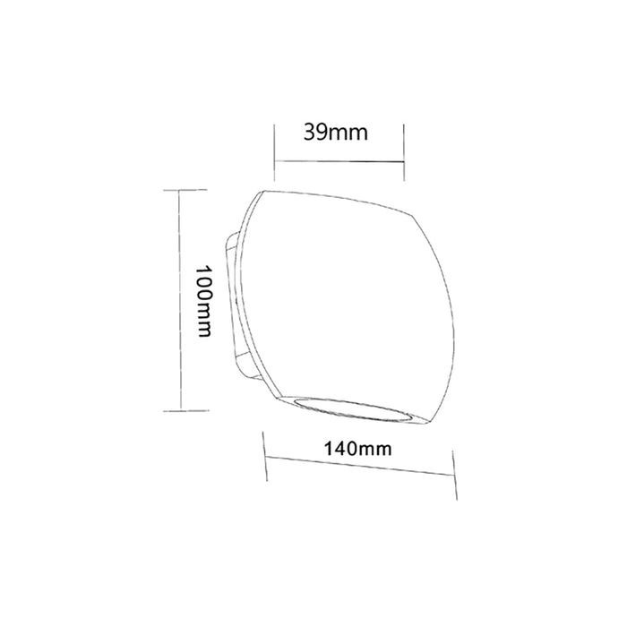 Buy Up / Down Wall Lights Australia REMO LED Exterior Surface Mounted Up/Down Wall Light Sand White 6.8W 3000K IP54 - REMO2