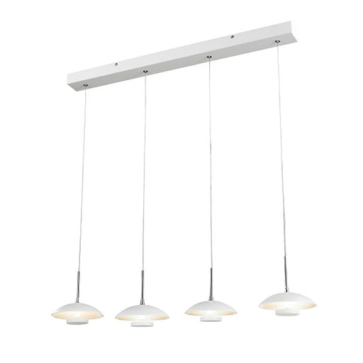 Buy Pendant Lights Australia Roswell Pendant 4 Lights Matt White Iron / Aluminium 3000K - ROSWELL-4