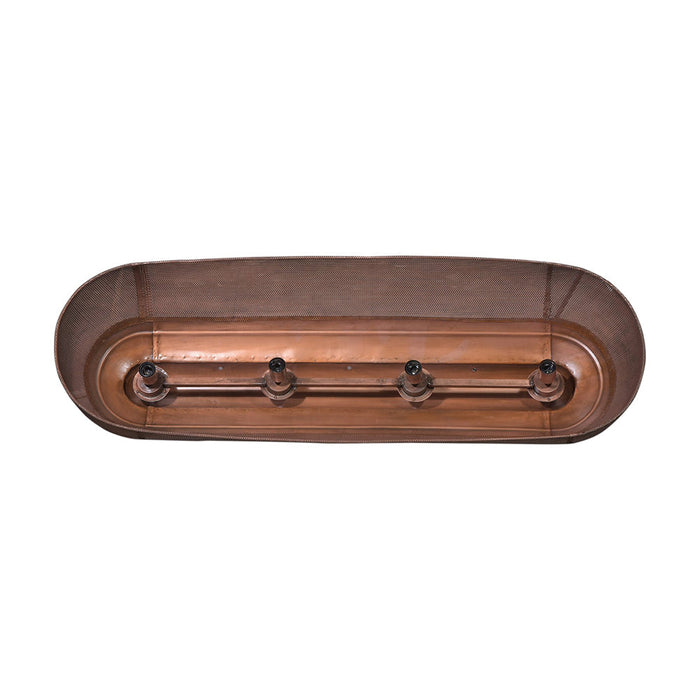 Buy Pendant Lights Australia Riva 4 Light Extra Long Perforated Iron Elongated Pendant - Antique Copper - ZAF10413