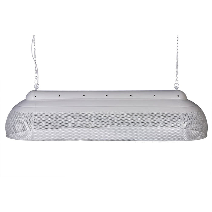 Buy Pendant Lights Australia Riva 4 Light Extra Long Perforated Iron Elongated Pendant - Matt White - ZAF10415