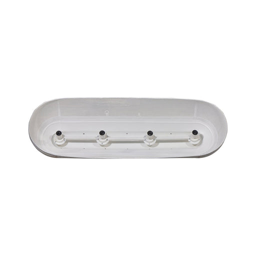 Buy Pendant Lights Australia Riva 4 Light Extra Long Perforated Iron Elongated Pendant - Matt White - ZAF10415