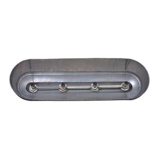 Buy Pendant Lights Australia Riva 4 Light Extra Long Perforated Iron Elongated Pendant - Zinc - ZAF10414