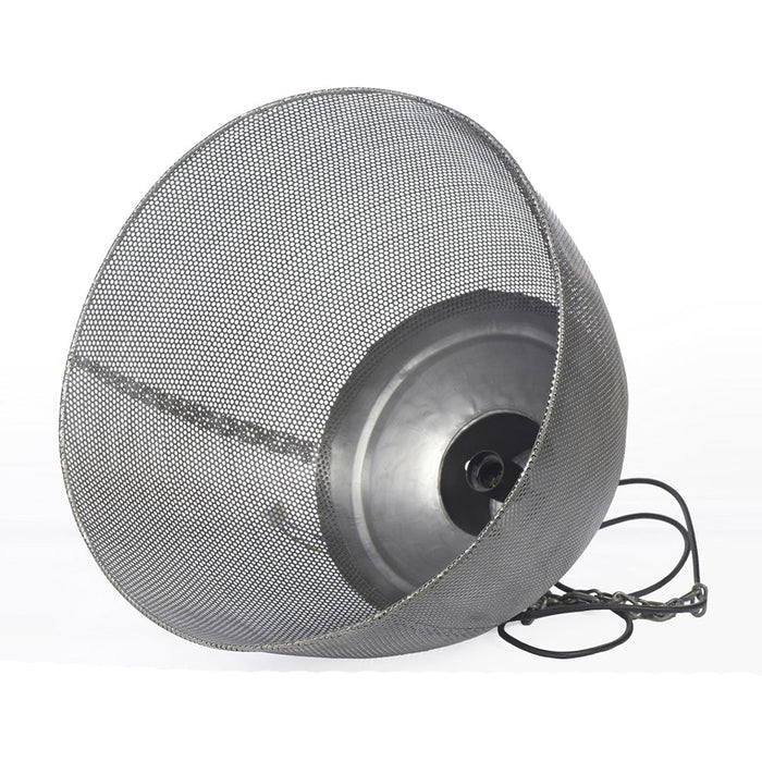 Buy Pendant Lights Australia Riva 1 Light Perforated Iron Dome Medium Pendant Zinc - ZAF10328