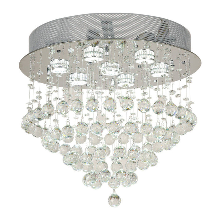 Buy Flush Mount Lights Australia Savina 7 Light 450mm Flush Mount Chrome & Clear - SAVINA CTC45-CH