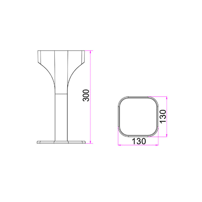 Buy Bollard Lights Australia SHU Exterior LED Bollard light Dark Grey 11W 3000K IP65 300mm - SHU2