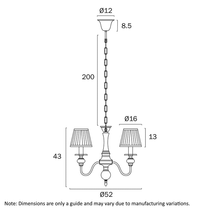 Siedel 3 Light Pendant W/Shade Copper - SIEDEL PE03SH-CP