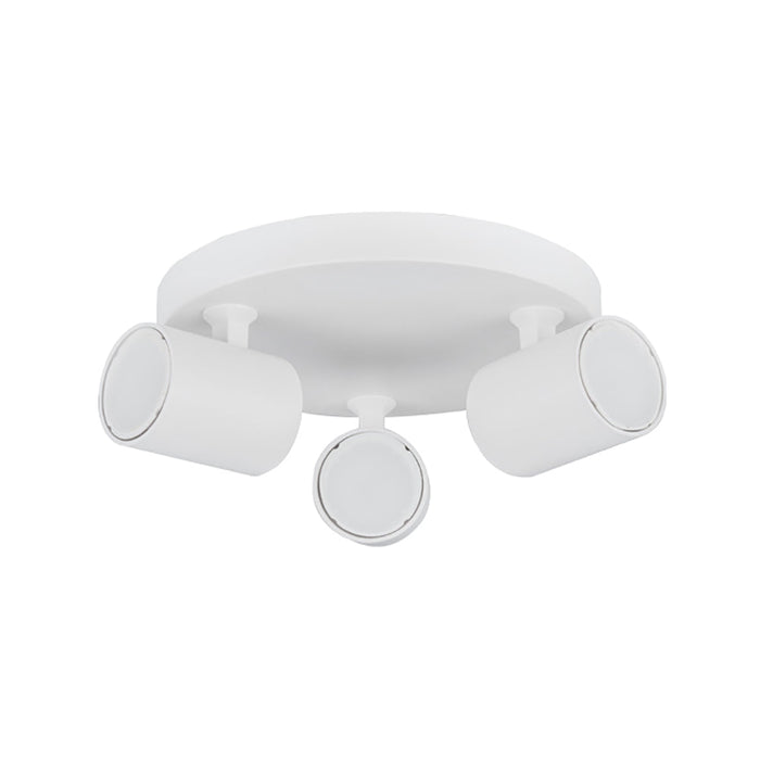 Buy Spotlights Australia SPOT Interior GU10 Surface Mounted Spot Light 3 Light Round Base Matte White - SPOT-R3W
