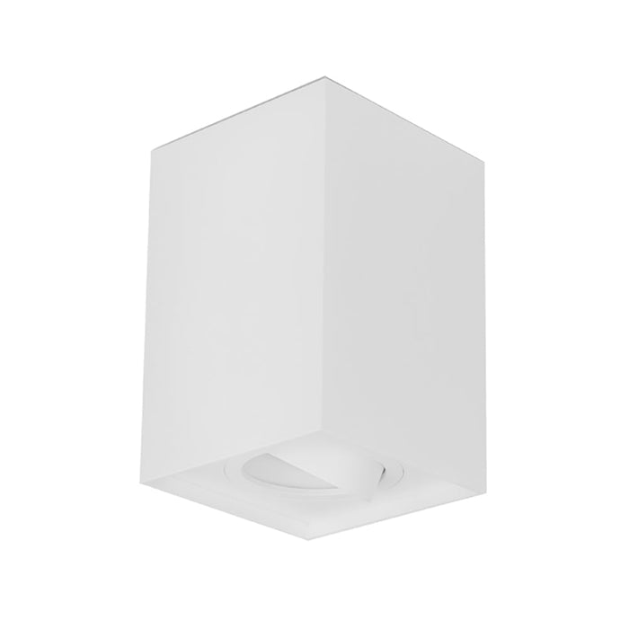Buy Surface Mounted Downlights Australia SURFACE GU10 Square Surface Mounted Gimbal Downlight White - SURFACE24